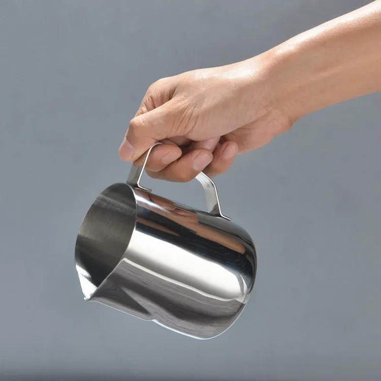 Description Picture 4 of item100/350/600ml Milk Jugs Fashion Stainless Steel Milk Craft Milk Frothing Pitcher Coffee Latte Frothing Art Jug Pitcher Mug Cup
