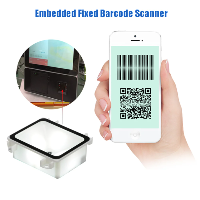 Description Picture 6 of item2D Barcode Scanner USB QR Bar code Reader USB RS232 TTL Interface Kiosk Small Fixed Mounted Barcode Machine QR Bar Code Reader