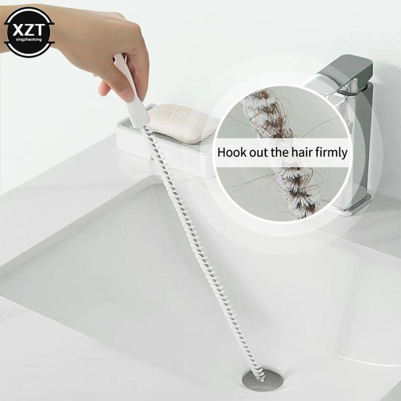 Description Picture 4 of itemPipe Dredging Brush Bathroom Hair Sewer Kitchen Sink Cleaning Brush Drain Flexible Cleaner Clog Toilet Plug Hole Remover Tool