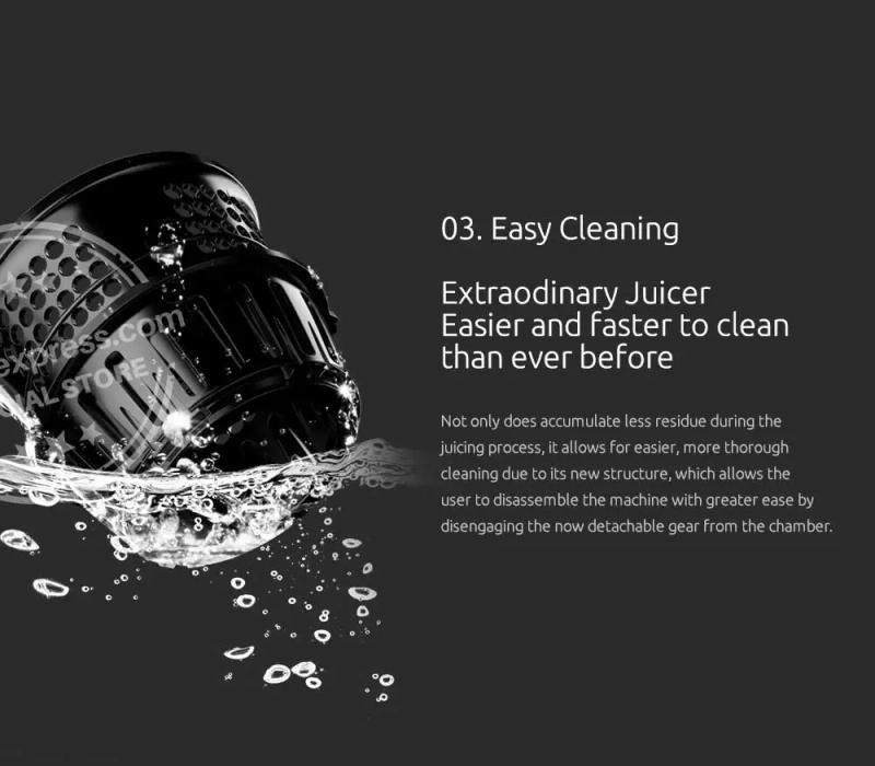Description Picture 4 of itemMIUI screw cold press juicer easy to clean slow speed original juicer fruit and vegetable blender commercial flagship