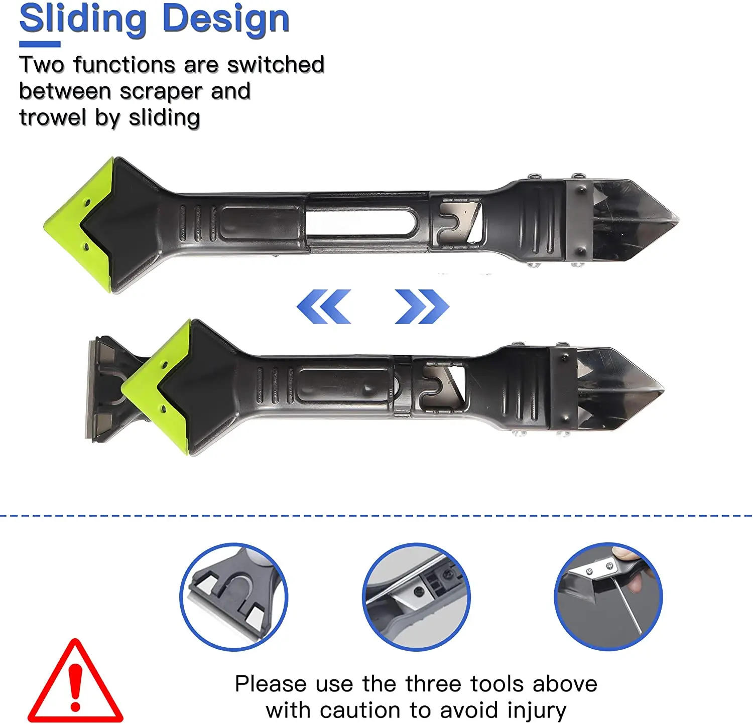 Description Picture 3 of item11pcs/set 3 In 1 Silicone Caulking Tools Sealant Remover Finishing Tool Grout Kit Set Scraper Mould Removal for Kitchen Window