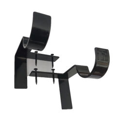 2pcs Hang Curtain Bracket Quick Hang Curtain Rod Brackets Tap Right Into Window Frame Single Rod Holders Set