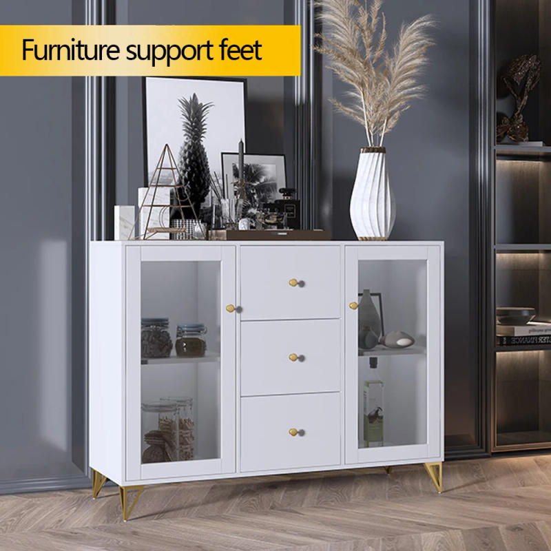 Description Picture 6 of item4Pcs Metal Furniture Legs Black Gold Sofa Feet for Coffee Table Bed Desk Dresser Bathroom Cabinet Replacement Legs Height 15cm