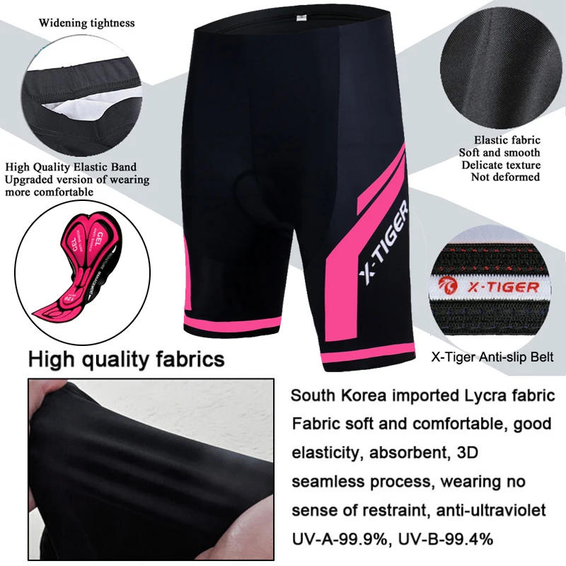 Description Picture 3 of itemX-TIGER Women Cycling Shorts 3D Gel Pad Bicycle Shorts Mountain Shockproof Bike Shorts Breathable Road Racing Riding Shorts 2024