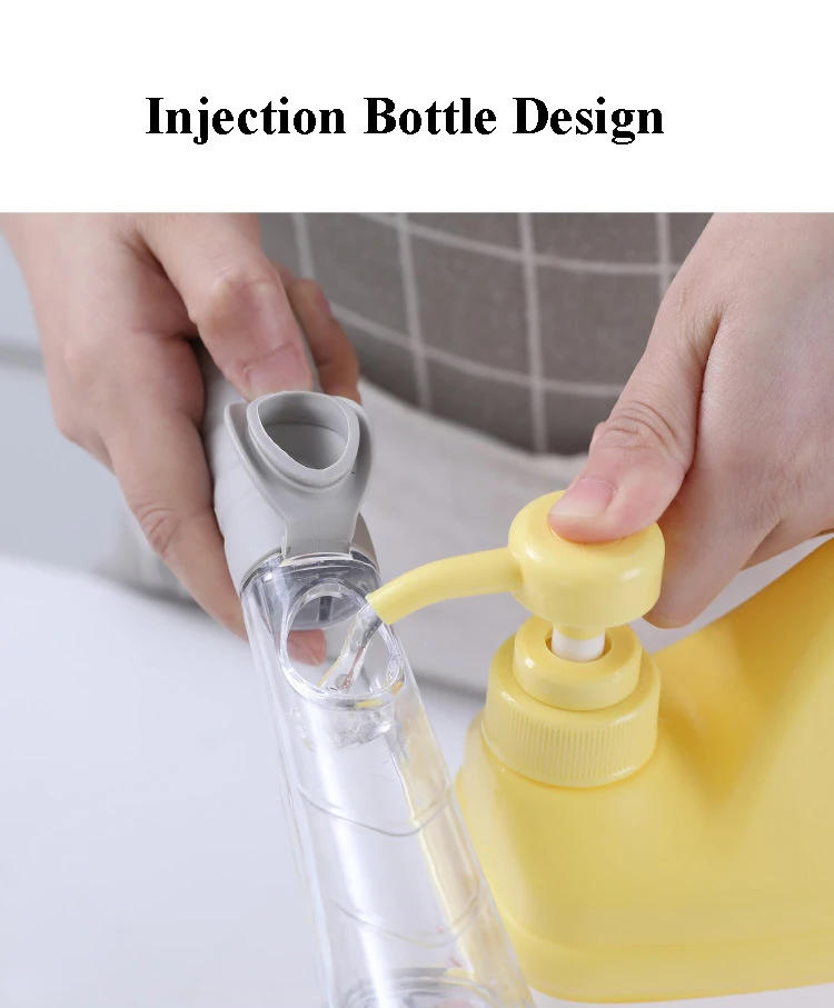 Description Picture 4 of itemKitchen Cleaning Brush 2 In 1 Long Handle Cleaing Brush with Removable Brush Sponge Dispenser Dishwashing Brush Kitchen Tools