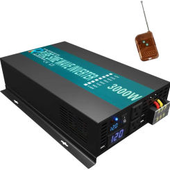 Pure Sine Wave Solar Power Inverter 3000W 24V DC to 220V AC Car Inverter Transformer 12V/24/48V to 120V/230V/240V Remote Control