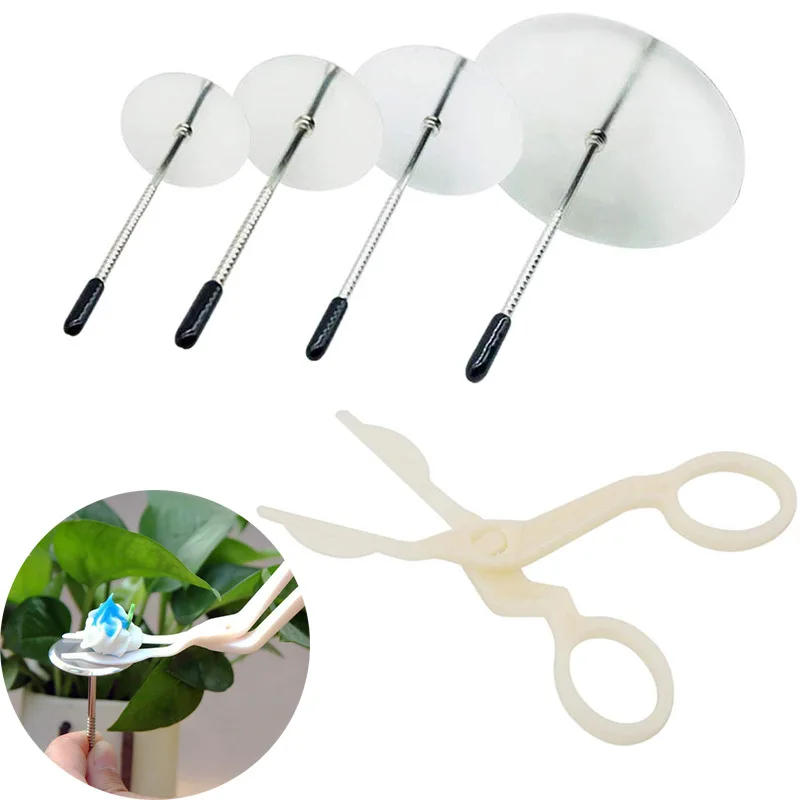 Description Picture 4 of itemFondant Flower Cake Decorating Set Cake Flower Stand Nail Cream Cake Scissors For Icing Cream Flower Transfer Decorating Tools