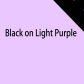 Black on Purple