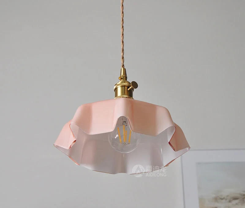 Description Picture 6 of itemIWHD 2021 NEW Nordic Modern Glass Pendant Lights Fixtures 4 Colors Lampshade Switch Dinning Living Room Modern Hanging Lamp LED