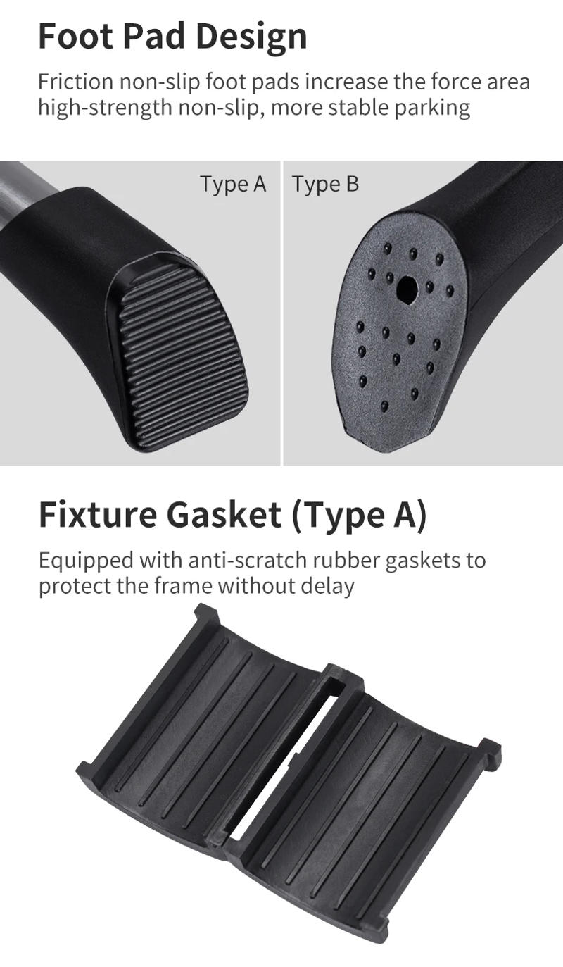 Description Picture 5 of itemROCKBROS Bicycle Kickstand Parking Cycling Adjustable MTB Road Racks Bike Support Side Kick Stand Foot Brace Accessories