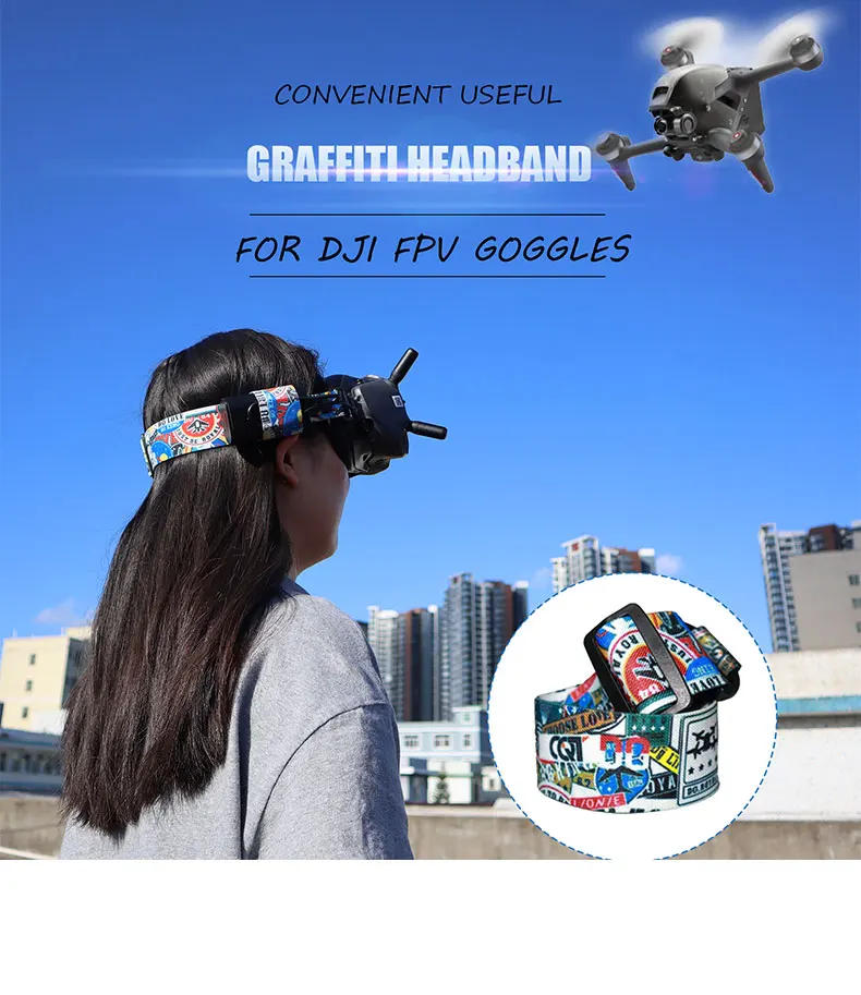 Description Picture 2 of itemHeadband for DJI Avata FPV Goggles V2 Battery Holder Head Strap Power Supply Cable Dustproof Pad for DJI Goggles 2 Accessories