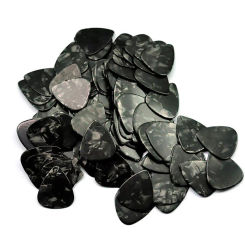 100pcs/lot 0.71mm 0.96mm Black Pearl Celluloid Guitar Picks Plectrums for Acoustic Electric Guitar Bass