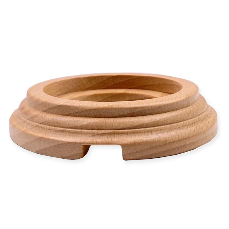 Description Picture 3 of itemSwitch Accessories Wooden Base Round Hole Diameter 72 mm Retro Switch Socket Wooden Base Brown Primary Wood Color