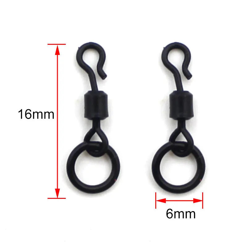Description Picture 3 of item20pcs Carp Fishing Accessories Swivel Round Quick change Ring swivels UK size 11 Ronnie 360 Chod Carp Fishing Rigs