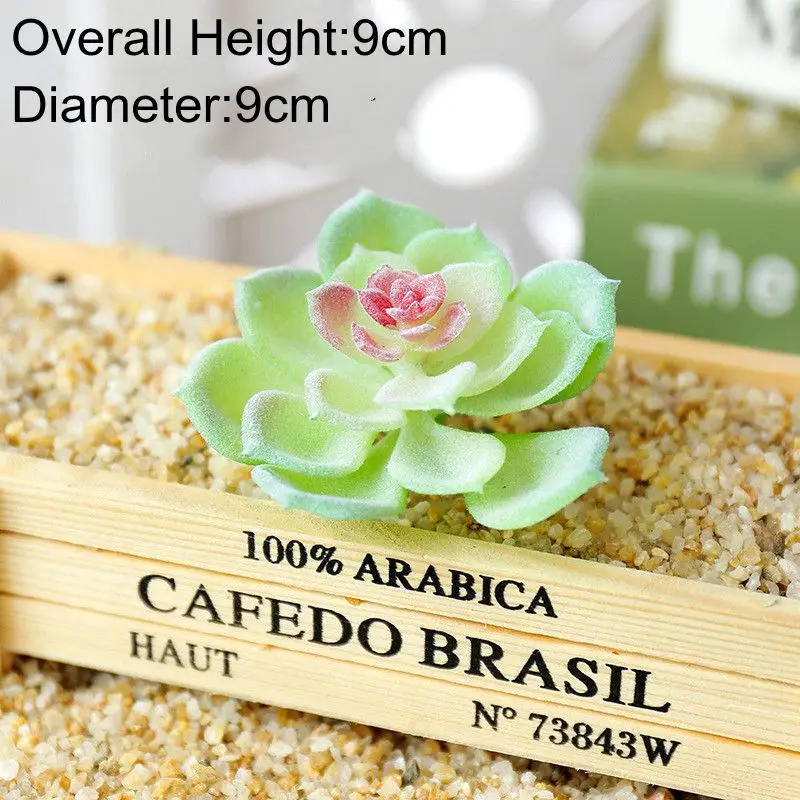 Description Picture 3 of itemRed Flocking Artificial Succulents Plants Desktop Table Bedroom Office Mini Bonsai Ornament Fake Plants Home Garden Decoration