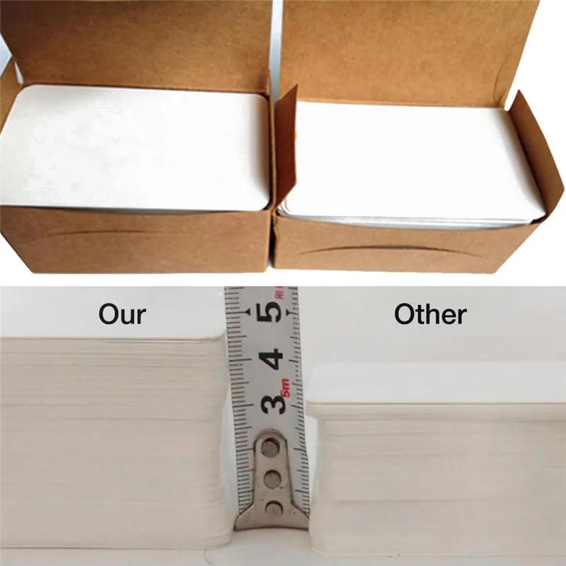 Description Picture 4 of item100 Pcs Blank Playing Card Hard Paper Cardboard DIY Postcard Handmade Wallpaper Postcards For Game Accessories White Card