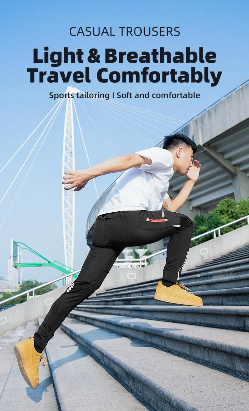 Description Picture 2 of itemROCKBROS Light Comfortable Cycling Pants Men Women Spring Summer Breathable Hight Elasticity Sports Pants Reflective Trousers