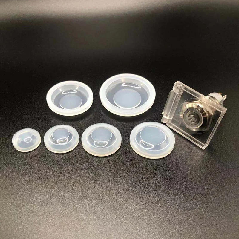 Description Picture 4 of item12mm 16mm 19mm 22mm 25mm 30 Metal Button Switch Round Waterproof and Dustproof Leather Waterproof Cap Transparent Silicone Cover