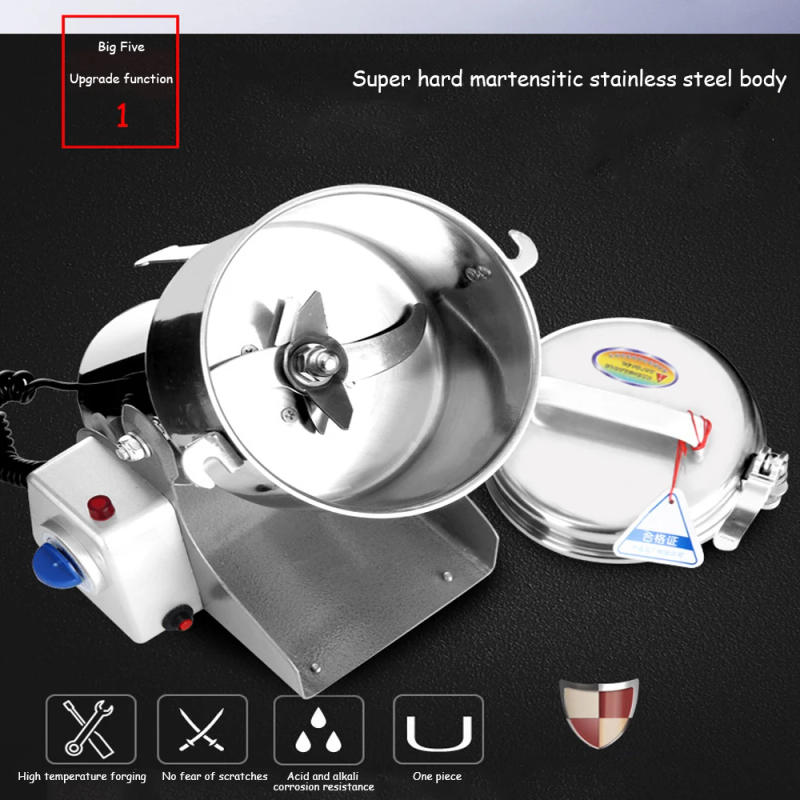 Description Picture 6 of item800G Herb Grinder Coffee Machine Grain Spices Mill Medicine Wheat Mixer Dry Food Grinder Big Capacity Stainless Steel