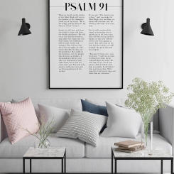 Psalm 91 Scripture Wall Art He Who Dwells In The Shelter Bible Verse Canvas Painting Poster Print For Your Christian Home Decor