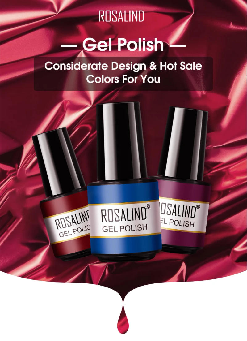 Description Picture 3 of itemROSALIND Gel Nail Art Polish Semi Permanent Gel Varnish Winter Colors Nail Art Design UV LED Gels For Manicure Matt Top Coat