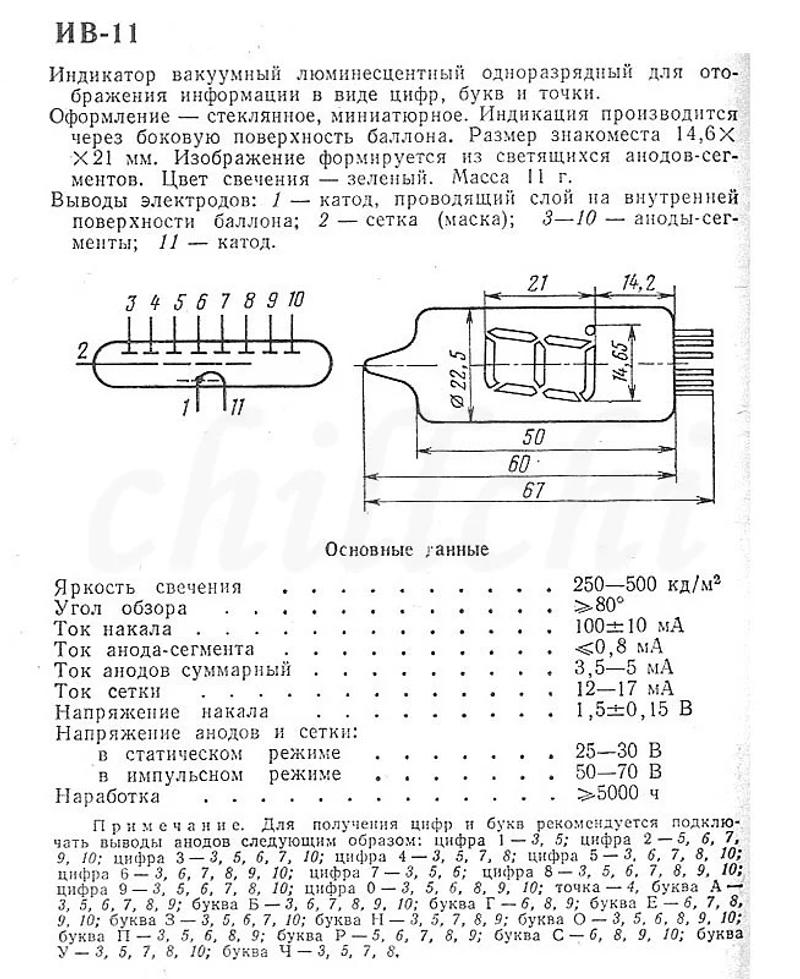 Description Picture 2 of item1pcs/lot IV-11 fluorescent digital tube VFD Glow tube DIY creative clock parts clear display good looking copper ring