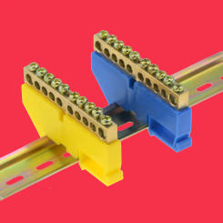 1pcs distribution box rail terminal block Flame retardant plastic wire arc terminal block Connector terminal 6 8 10 12 hole