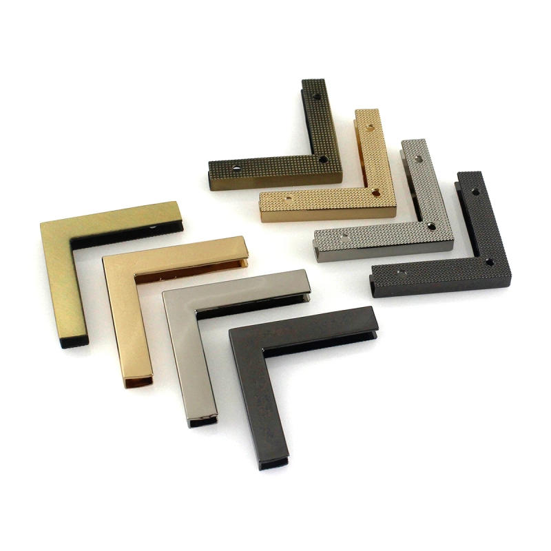 Description Picture 6 of itemA pair of Metal Right Angle Edging Buckle Bag Corner Screws Clip Edges Protector Clasp for Leather Crafts Hardware Accessories