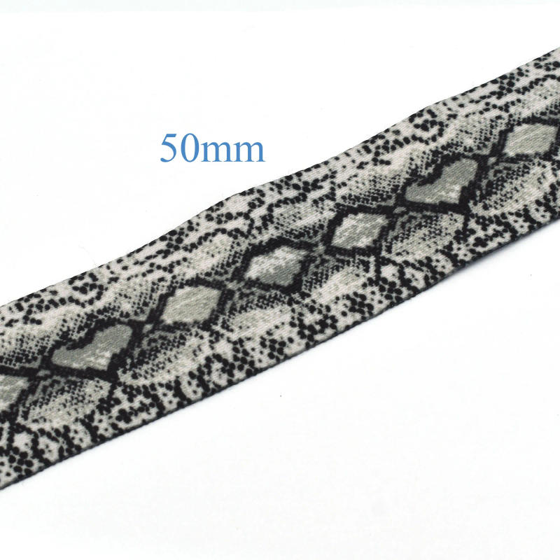 Description Picture 3 of item50mm Cyan Webbing Soft Jacquard Ribbon Pattern Webbing Cotton Belt  Bag Strap Dog Collar Webbing Key Fob Hardware by the Yards