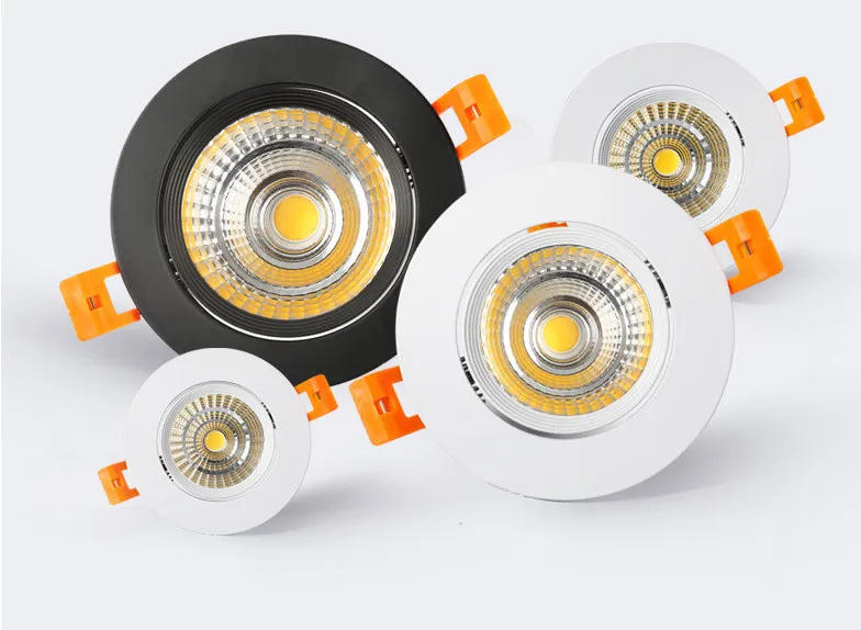 Description Picture 2 of itemDimmable LED Recessed Downlight 3W 5W 7W 12W 15W Bhite/Black Body Ceiling Spot Light with 90-265V LED Driver 3000K 4000K 6000K