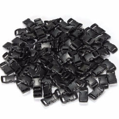 50pcs 3/8" 10mm Plastic Side Release Buckle Bracelet Curved Parachute 550 Paracord Bracelet Sewing Tools