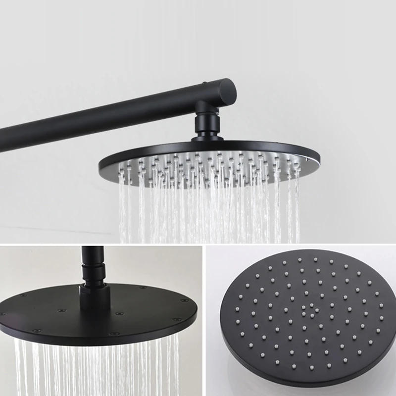 Description Picture 5 of itemBecola Embedded Box Faucets Set Ceiling Or Wall Shower Arm Diverter Brass Shower Set Bathroom Faucet Mixer Handheld Spray  Sets