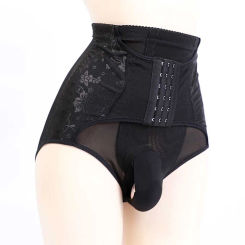 Men's Corset Body Shaper Control Panties Sexy Sissy Slimming Underwear High Waist Butt Lifter Shapewear