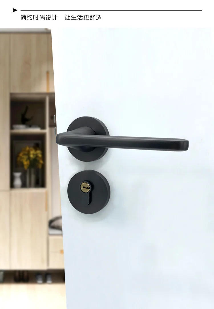 Description Picture 3 of itemZinc Alloy Handle Lock Indoor Door Lock Split Lock Wooden Door Silent Lock Body Door Lock Security Door  Door Lock