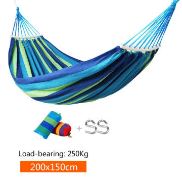 Portable Hammock Double Person Canvas Hanging Bed Outdoor Anti-rollover Hanging Chair Hammock Adult Home Travel Camping Swing