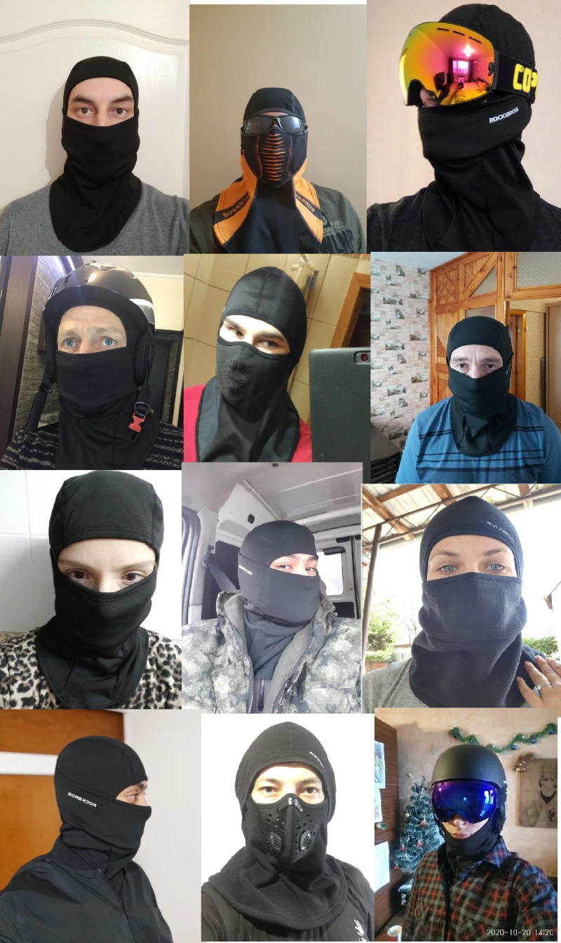 Description Picture 2 of itemROCKBROS Winter Ski Face Scarf Face Mask Cycling skiing running sport Training Balaclava Winderproof Bicycle Accessory