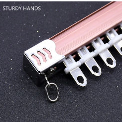 2 Pcs/set Curtain Track Closure Sealing Plug Aluminum Alloy Track Closure Head Square Track Head Closer Curtain Rods Accessories