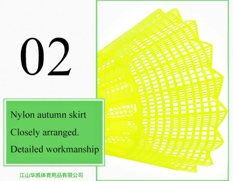 Description Picture 6 of item6pcs/set Nylon Shuttlecock Table Fiber Ball Head Full Round Wool Style Plastic Badminton for Outdoor Training Use Durable