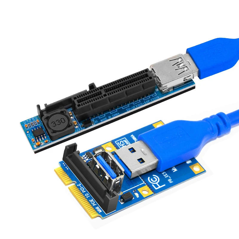 Description Picture 3 of itemMini PCIE to PCI-E X4 Slot Riser Card Port Adapter PC Graphics Card Connector with 60CM USB3.0 Extension Cable PCI Express Riser