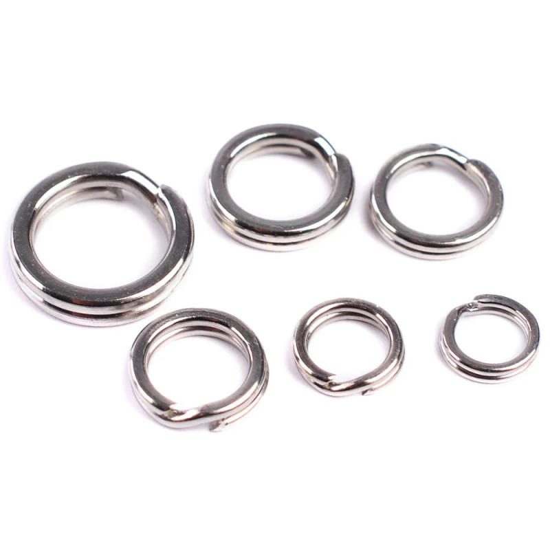 Description Picture 5 of itemFLYSAND High Quality 100PCS/Bag Fishing Split Rings For Japanese Crankbaits Hard Bait Silver Stainless Steel  0#-12# Double Ring