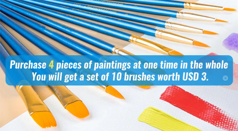 Description Picture 3 of itemPaint by numbers Japanese anime DIY photo frame hand-painted coloring painting acrylic paint oil painting home decoration