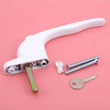 White Aluminum Alloy Window Handle With Locks Universal Door Handle Key Locking For Double Glazing Kid Security Door Lock