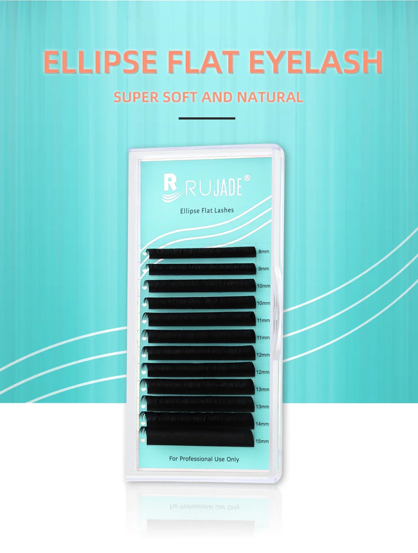 Description Picture 3 of item10 Trays/Lot Ellipse Flat Individual Eyelash Extension False Mink Two Split Tips Natural Soft Volume Flat CashmereLashes Makeup