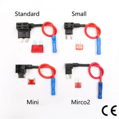 12V Fuse Holder Add-a-circuit TAP Adapter Micro Mini Standard Ford ATM APM Blade Auto Fuse with 10A Blade Car Fuse with holder