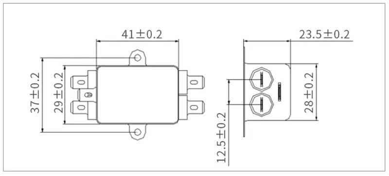 Description Picture 5 of itemPower Supply Filter Single-Phase AC EMI Purification Anti-Jamming 220V CW1B-T(B1)1A 3A 6A 10A15A