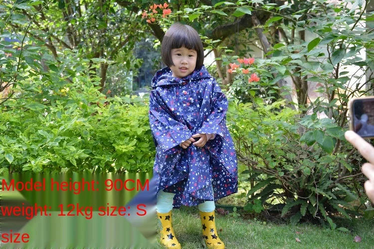Description Picture 4 of itemChildren Raincoat Kids for Girls Boys Cute Waterproof  Hooded Impermeable Kid Raincoats Child Rain Coat Cover Poncho Rainwear