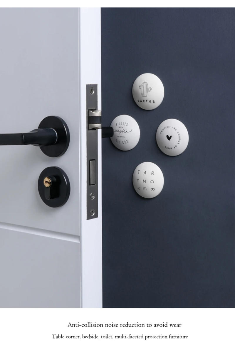 Description Picture 5 of item4Pcs/set Home Door Handle Shockproof Pads Door Stopper Kitchen Refrigerator Anti-collision Door Stops Wall Doorstop Protector