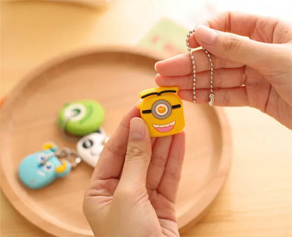 Description Picture 4 of item1Pcs Cute Anime Keychain Silicone Cat Dog Protective Key Case Cover for Key Control Dust Cap Holder Gift Women Key Chain