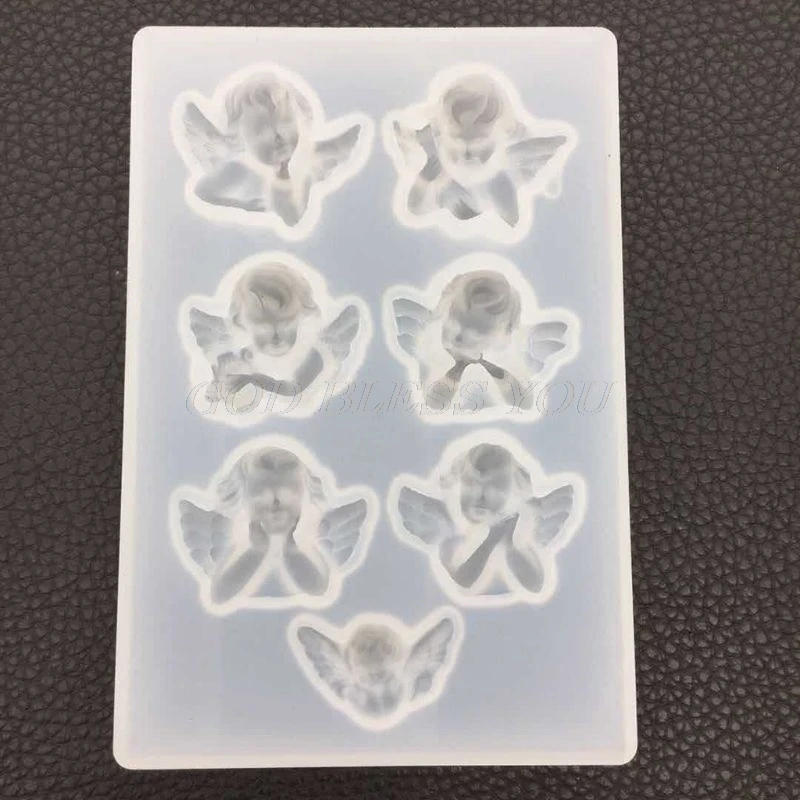 Description Picture 2 of itemLittle Angel Shape Silicone Mold For Resin DIY Clay UV Epoxy Resin Molds Pendant Jewelry Tools Mould Drop Shipping
