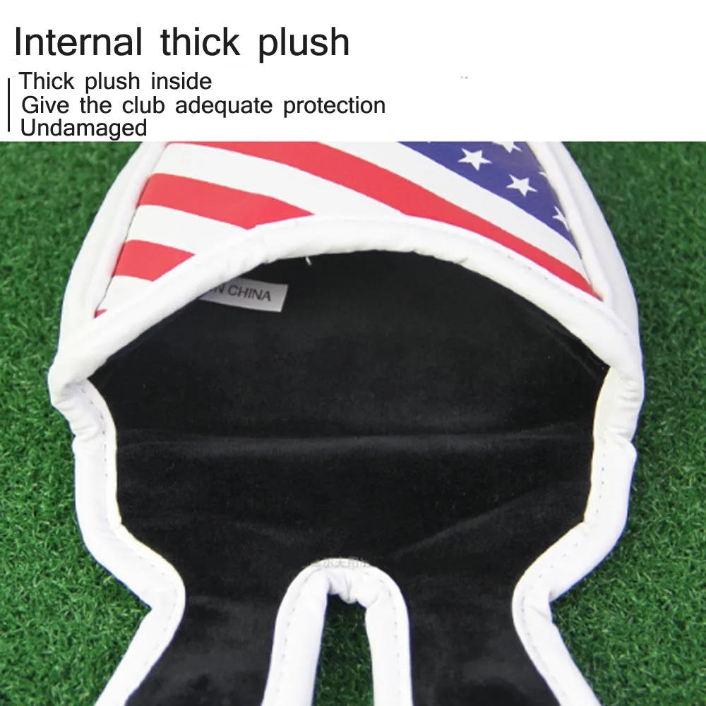 Description Picture 5 of itemGolf Putter Head Cover Magnetic Mallet Blade Headcover USA Star Stripes Eagle Flag Design, Magnet Closure Fit All Putters